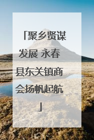 聚乡贤谋发展 永春县东关镇商会扬帆起航