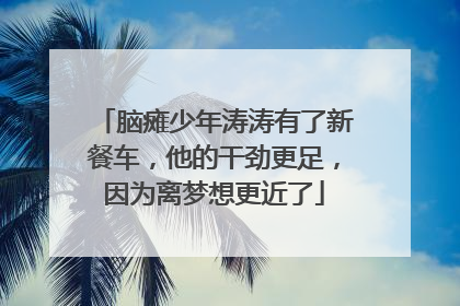 脑瘫少年涛涛有了新餐车，他的干劲更足，因为离梦想更近了