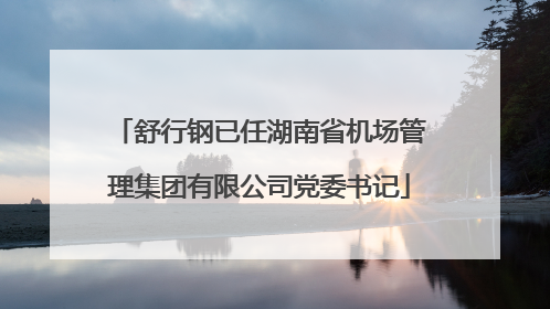 舒行钢已任湖南省机场管理集团有限公司党委书记
