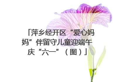 萍乡经开区“爱心妈妈”伴留守儿童迎端午庆“六一”（图）