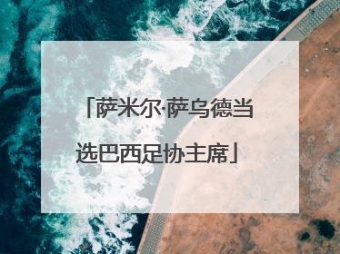 萨米尔·萨乌德当选巴西足协主席