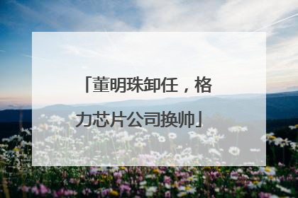 董明珠卸任，格力芯片公司换帅