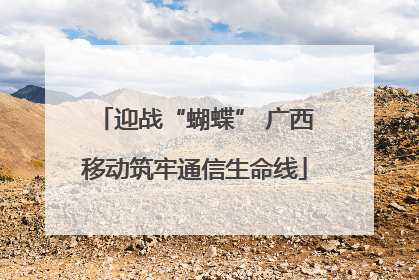 迎战“蝴蝶” 广西移动筑牢通信生命线