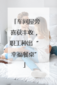 车间屋旁喜获丰收，职工种出“幸福餐桌”