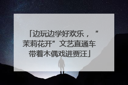 边玩边学好欢乐，“茉莉花开”文艺直通车带着木偶戏进贾汪