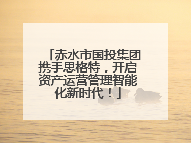 赤水市国投集团携手思格特，开启资产运营管理智能化新时代！