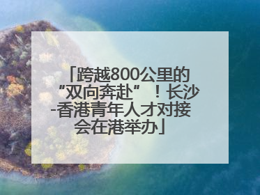 跨越800公里的“双向奔赴”！长沙-香港青年人才对接会在港举办