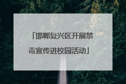 邯郸复兴区开展禁毒宣传进校园活动
