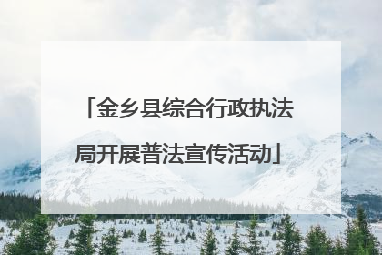 金乡县综合行政执法局开展普法宣传活动