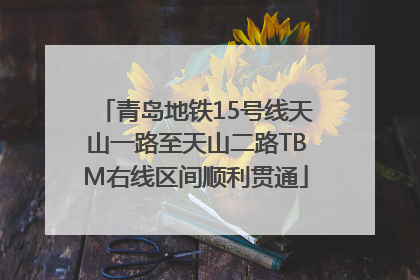 青岛地铁15号线天山一路至天山二路TBM右线区间顺利贯通