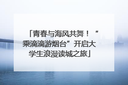 青春与海风共舞！“乘滴滴游烟台”开启大学生浪漫读城之旅
