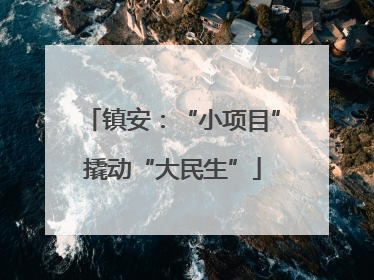 镇安：“小项目”撬动“大民生”
