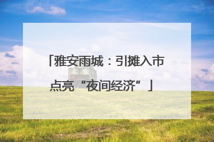 雅安雨城：引摊入市 点亮“夜间经济”