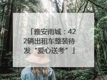 雅安雨城：422辆出租车整装待发“爱心送考”