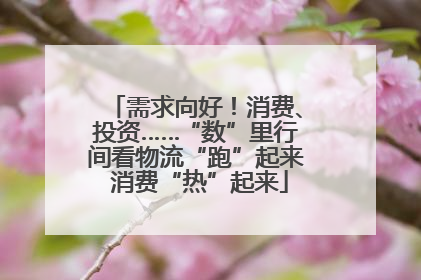 需求向好！消费、投资……“数”里行间看物流“跑”起来 消费“热”起来