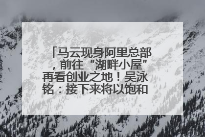 马云现身阿里总部，前往“湖畔小屋”再看创业之地！吴泳铭：接下来将以饱和式投入的打法，聚焦于几大核心战役