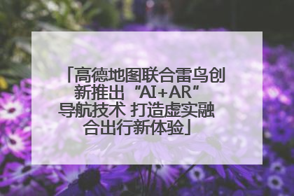 高德地图联合雷鸟创新推出“AI+AR”导航技术 打造虚实融合出行新体验
