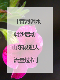 黄河调水调沙启动 山东段迎大流量过程