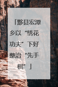 黟县宏潭乡以“绣花功夫”下好整治“先手棋”