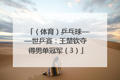 （体育）乒乓球——世乒赛：王楚钦夺得男单冠军（3）