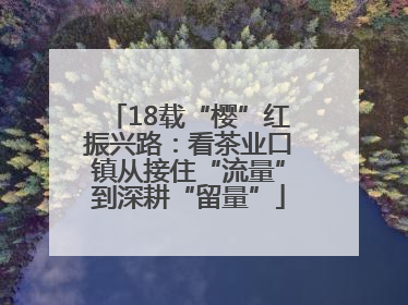 18载“樱”红振兴路：看茶业口镇从接住“流量”到深耕“留量”