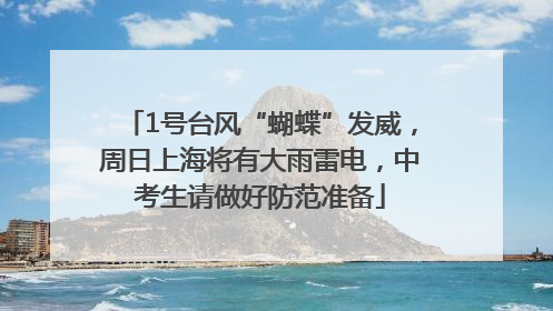1号台风“蝴蝶”发威，周日上海将有大雨雷电，中考生请做好防范准备