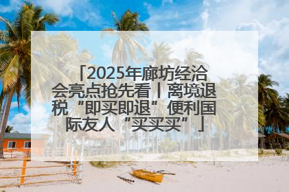 2025年廊坊经洽会亮点抢先看丨离境退税“即买即退”便利国际友人“买买买”
