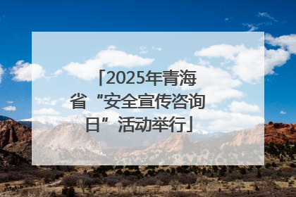 2025年青海省“安全宣传咨询日”活动举行