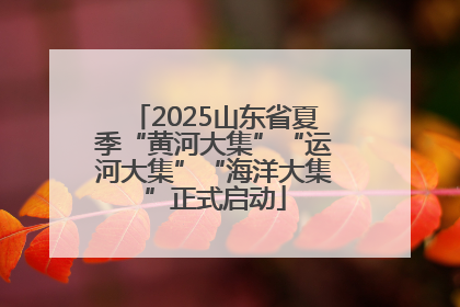 2025山东省夏季“黄河大集”“运河大集”“海洋大集”正式启动