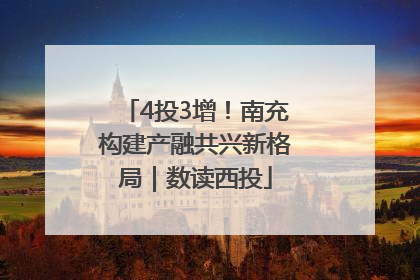 4投3增！南充构建产融共兴新格局｜数读西投