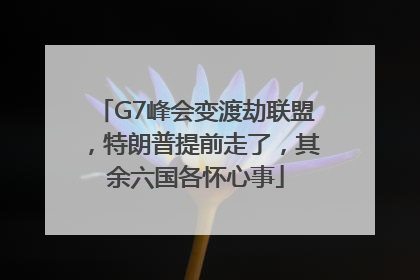 G7峰会变渡劫联盟，特朗普提前走了，其余六国各怀心事