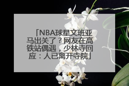 NBA球星文班亚马出关了？网友在高铁站偶遇，少林寺回应：人已离开寺院