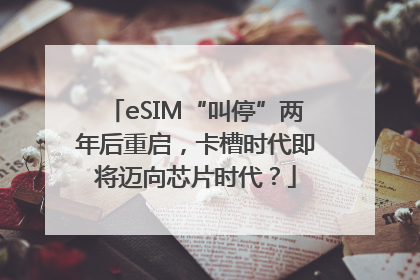 eSIM“叫停”两年后重启，卡槽时代即将迈向芯片时代？